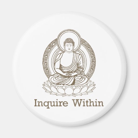 Aimant Se renseigner à l'intérieur du Bouddha (Devant)