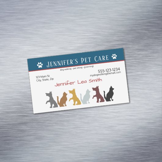 Aimant se reposant de carte de visite d'animal (In Situ)