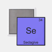 Aimant Se - Sedagive Funny Chimie Élément Symbole Tee (Recto/Verso)