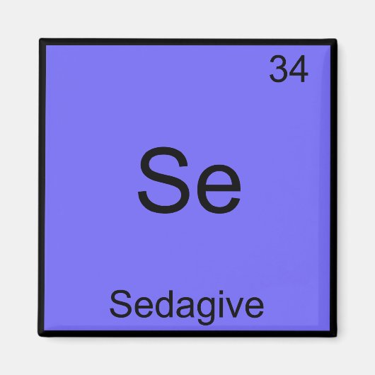 Aimant Se - Sedagive Funny Chimie Élément Symbole Tee (Devant)