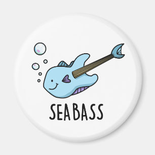 Aimant Sea Bass Funny Bass Guitare Poisson Pun