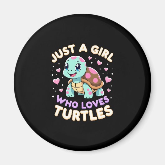 Aimant Sea Reptile Turtle Lovers Just A Girl Who Loves Tu (Devant)