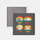 Aimant Sea Sunset Hen Quote Tea Ewe (Recto/Verso)