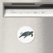 Aimant Sea turtle cartoon (In Situ (Lave-vaisselle))