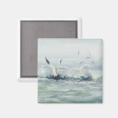 Aimant SEAGULLS & SURF par SHARON SHARPE (Recto/Verso)