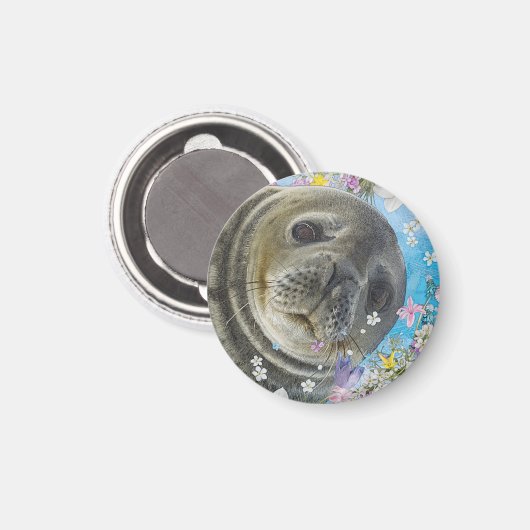 Aimant Sealion de conte de Fairytale dans l'océan des fle (Recto/Verso)
