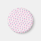 Aimant Seamless Strawberry Pattern – Pastel Pink Cute  (Devant)