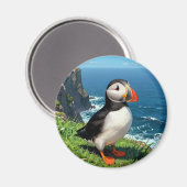 Aimant Seaside Puffin Illustration   (Recto/Verso)