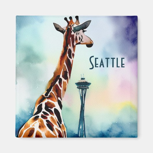 Aimant Seattle Giraffe (Devant)
