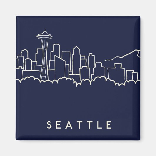 Aimant Seattle Skyline (Devant)