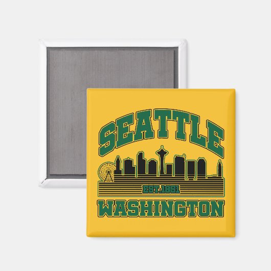 Aimant Seattle, Washington (Recto/Verso)