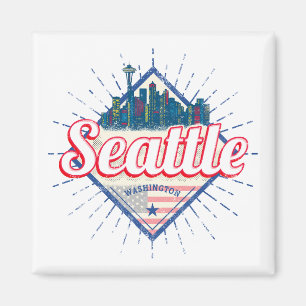 Aimant Seattle Washington États-Unis City Skyline USA