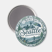 Aimant Seattle, Washington, États-Unis États-Unis (Recto/Verso)