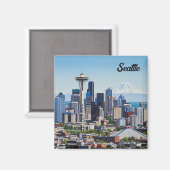 Aimant Seattle Washington Mt Rainier (Recto/Verso)