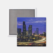 Aimant Seattle, Washington skyline la nuit (Recto/Verso)
