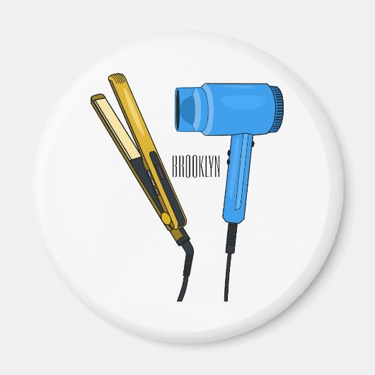 Aimant Sèche-cheveux & lisseuse-cheveux illustration (Devant)