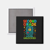 Aimant Second Grade Level Unlocked Gamer Ck To School Con (Recto/Verso)