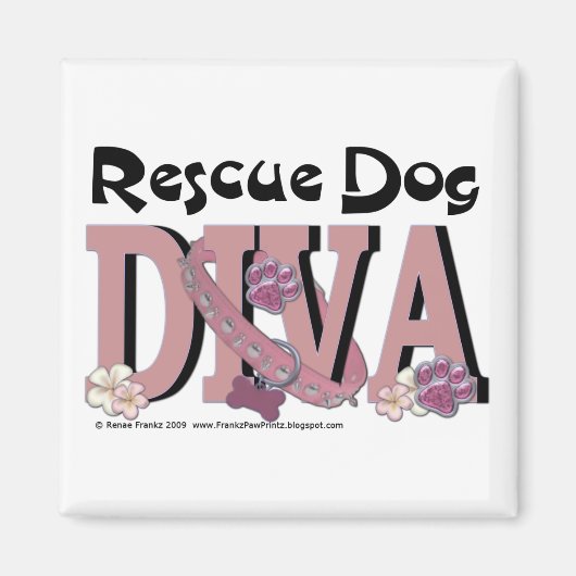 Aimant Secourir Chien DIVA (Devant)