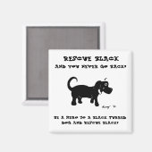 Aimant Secourir l'aimant Chiens noirs (Recto/Verso)