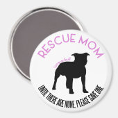 Aimant Secourir Maman "Aimez Une Bulle" Pit Bull Secourir (Recto/Verso)