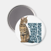 AIMANT SECOURIR UN CHAT NE CHANGERA PAS LE MONDE MAIS SUR (Recto/Verso)