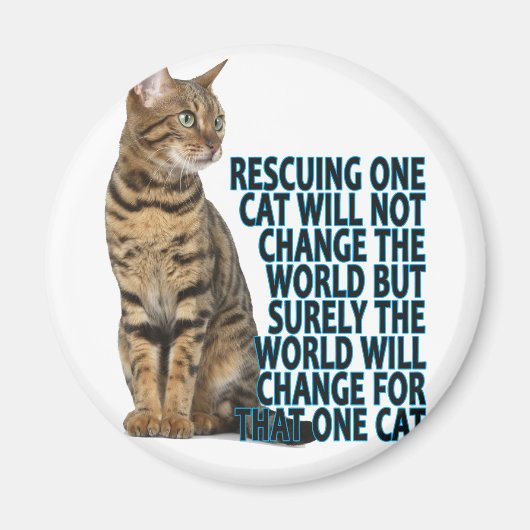 AIMANT SECOURIR UN CHAT NE CHANGERA PAS LE MONDE MAIS SUR (Devant)