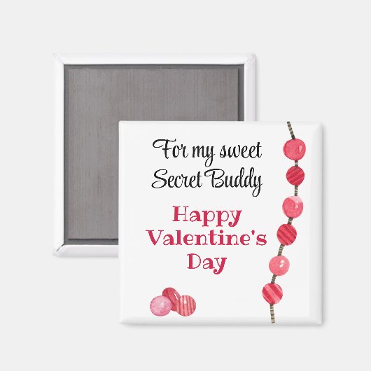 Aimant Secret Buddy, Heureuse Sainte-Valentin 2 pouces (Recto/Verso)