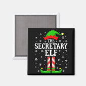Aimant Secretary Elf Funny Christmas Family Matching  (Recto/Verso)