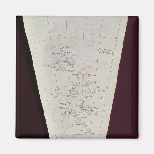 Aimant Section de la carte de l'île Ross au pôle Sud (Devant)