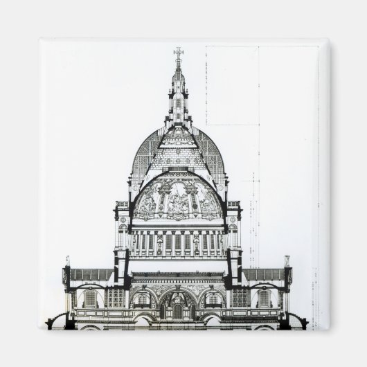 Aimant Section transversale de la cathédrale Saint-Paul (Devant)