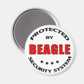 Aimant Sécurité beagle (Recto/Verso)