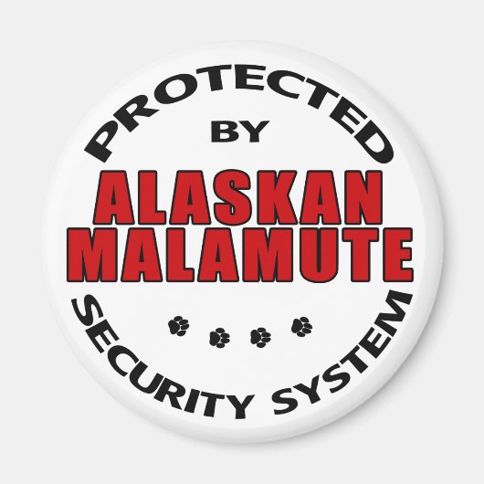 Aimant Sécurité des malamuts en Alaska (Devant)