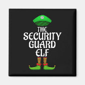 Aimant Security Guard Elf Matching Family Group Christmas (Devant)