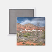 Aimant Sedona Arizona paysage rocheux rouge (Recto/Verso)