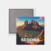 Aimant Sedona Arizona Travel Red Rocks Vertical (Recto/Verso)