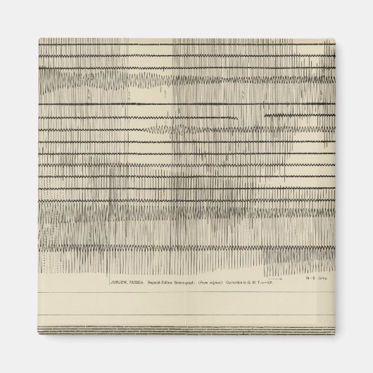 Aimant Seismogrammes californiens 10 (Devant)