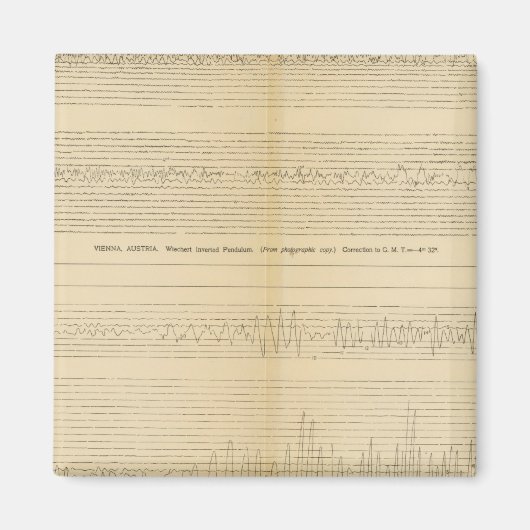 Aimant Seismogrammes de Californie 9 (Devant)