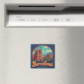 Aimant 🧲 Séjour à Barcelone Mémoire Espagne 🌴 (In Situ (Lave-vaisselle))