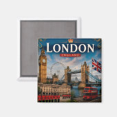 Aimant 🧲 Séjour à Londres souvenir d'Angleterre 🏙️ (Recto/Verso)