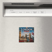 Aimant 🧲 Séjour à Londres souvenir d'Angleterre 🏙️ (In Situ (Lave-vaisselle))