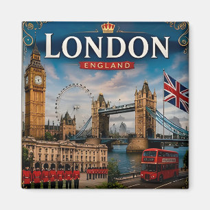 Aimant 🧲 Séjour à Londres souvenir d'Angleterre 🏙️