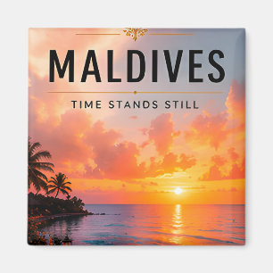 Aimant 🌅 Séjour au coucher de soleil aux Maldives Décor
