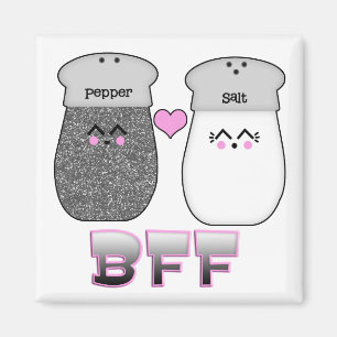 Aimant Sel et Poivre BFF mignons