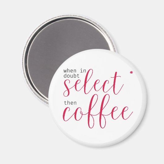 Aimant Sélectionnez Etoile, puis Café (pour les femmes en (Recto/Verso)