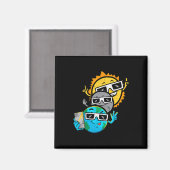 Aimant Selfie Terre Lune Chaser Solaire Total Éclipse Sol (Recto/Verso)