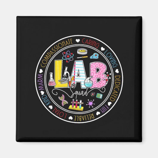 Aimant Semaine de laboratoire 2026 Équipe Technicien de l (Devant)