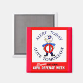 Aimant Semaine nationale de la défense civile (Recto/Verso)