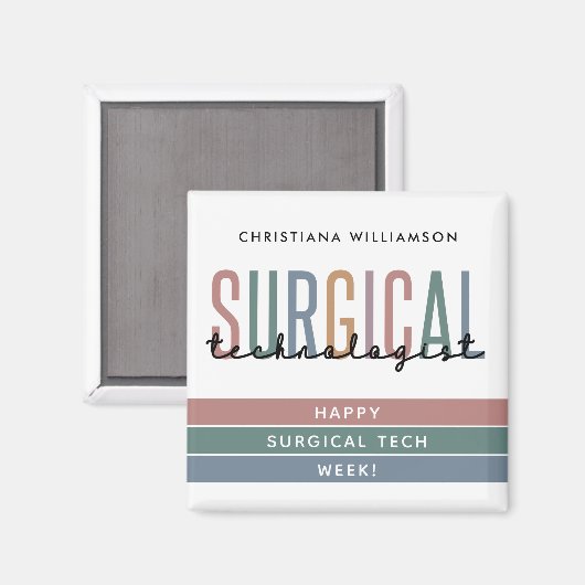 Aimant Semaine ou technologie de technologue chirurgical  (Recto/Verso)