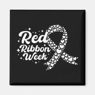 Aimant Semaine Rouge du Ruban Les Coeurs Du Ruban Portent