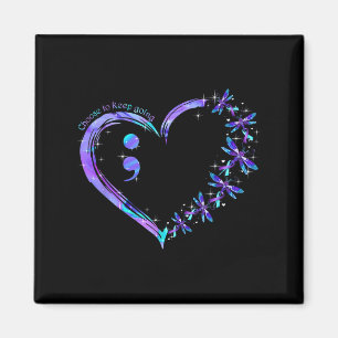 Aimant Semicolon du coeur Mois de prévention du suicide